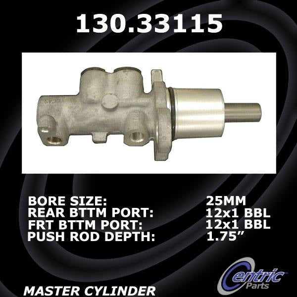 Centric Parts Premium Brake Master Cylinder  top view frsport 130.33115