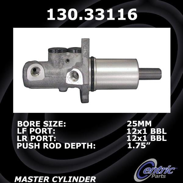 Centric Parts Premium Brake Master Cylinder  top view frsport 130.33116