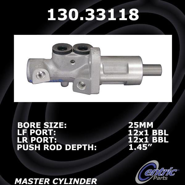 Centric Parts Premium Brake Master Cylinder  top view frsport 130.33118