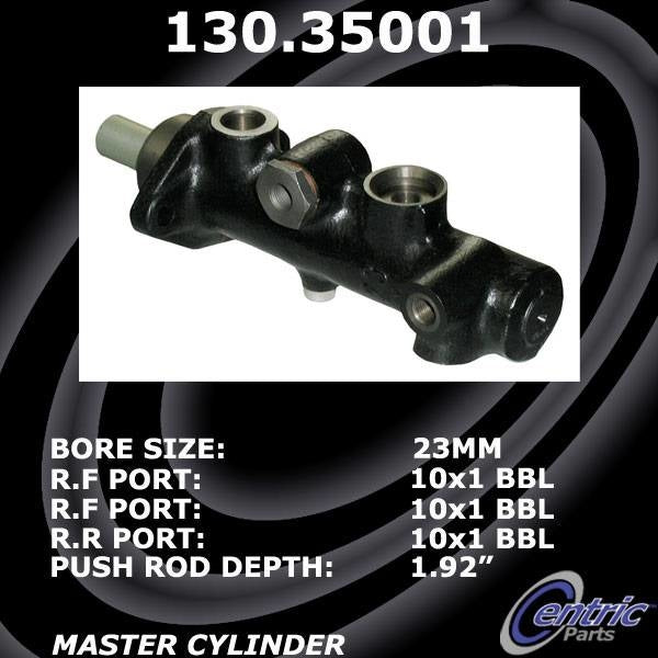 Centric Parts Premium Brake Master Cylinder  top view frsport 130.35001