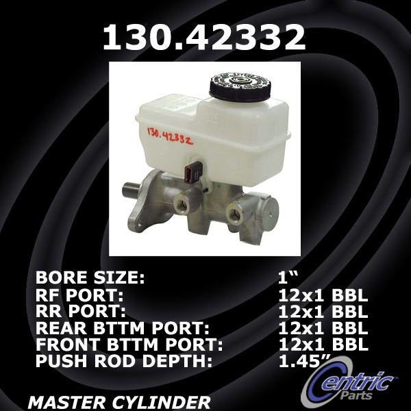 Centric Parts Premium Brake Master Cylinder  top view frsport 130.42332