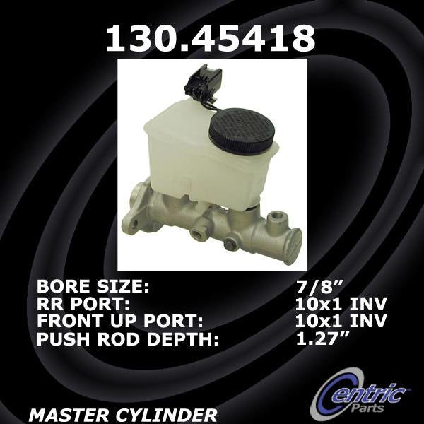 Stoptech Centric Premium Brake Master Cylinder 130.45418