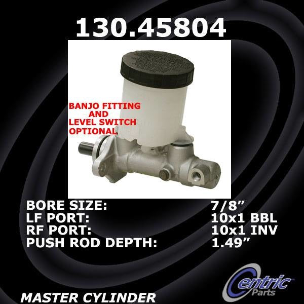 Stoptech Centric 99-20 Mazda Miata Premium Brake Master Cylinder 130.45804