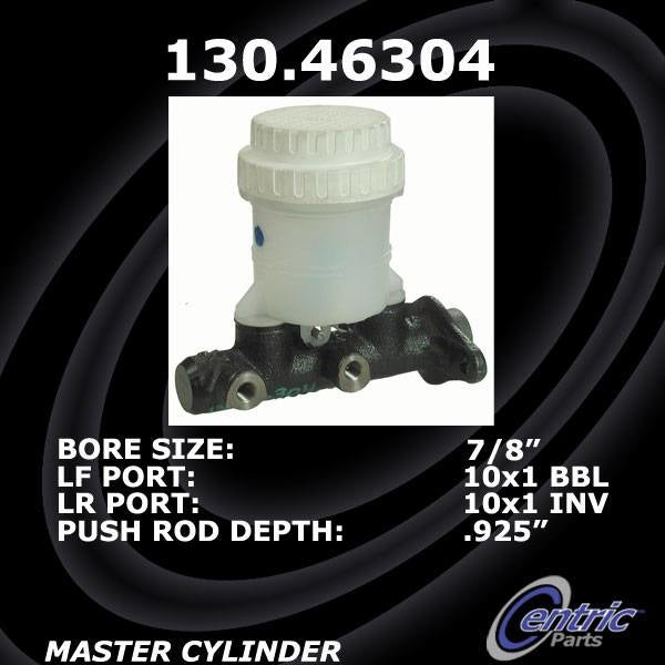 Stoptech Centric Premium Brake Master Cylinder 130.46304