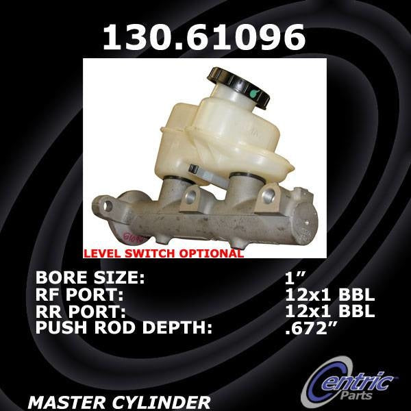 StopTech Premium Brake Master Cylinder  top view frsport 130.61096