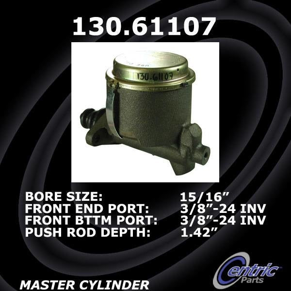 Centric Parts Premium Brake Master Cylinder  top view frsport 130.61107