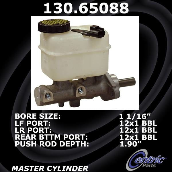 Centric Parts Premium Brake Master Cylinder  top view frsport 130.65088