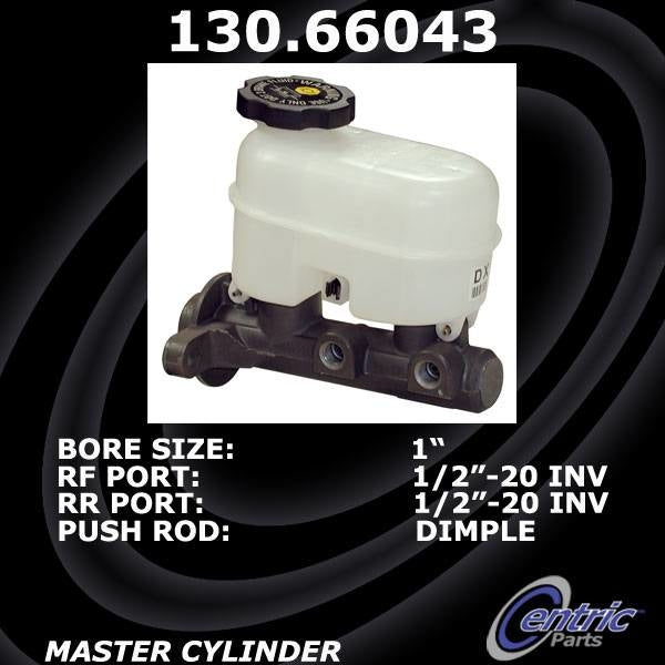 StopTech Premium Brake Master Cylinder  top view frsport 130.66043