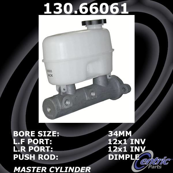 Centric Parts Premium Brake Master Cylinder  top view frsport 130.66061