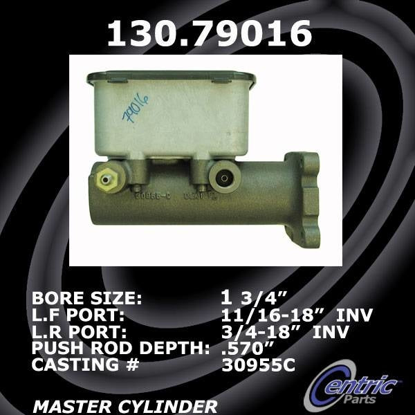 Centric Parts Premium Brake Master Cylinder  top view frsport 130.79016