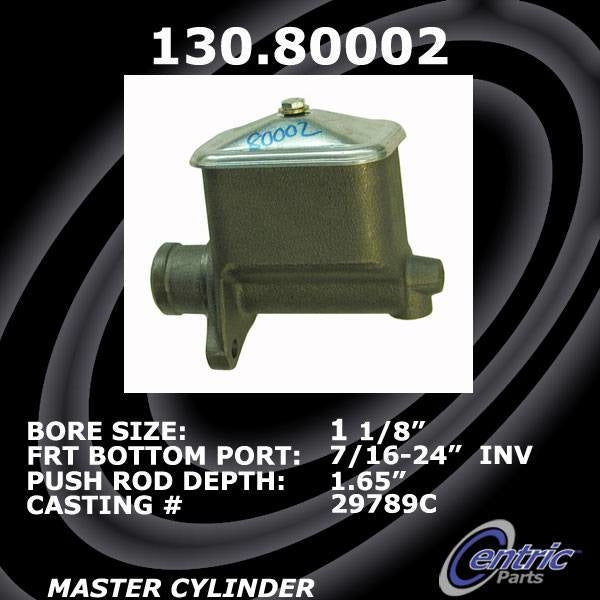 Centric Parts Premium Brake Master Cylinder  top view frsport 130.80002