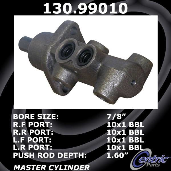 Stoptech Centric Premium Brake Master Cylinder 130.99010