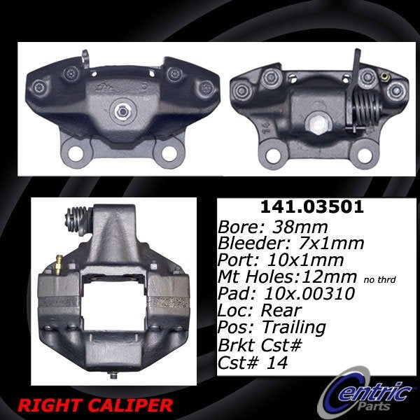 Stoptech Centric 71-85 Ferrari 308 GTB/GTS 0 Dino 246 GT/GTS Semi-Loaded Rear Right Brake Caliper 141.03501