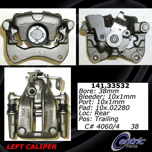 centric parts semi-loaded brake caliper  frsport 141.33532