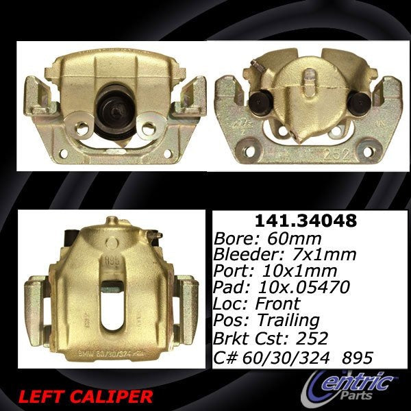 Stoptech Centric Premium Semi-Loaded Front Left Rebuilt Caliper 141.34048