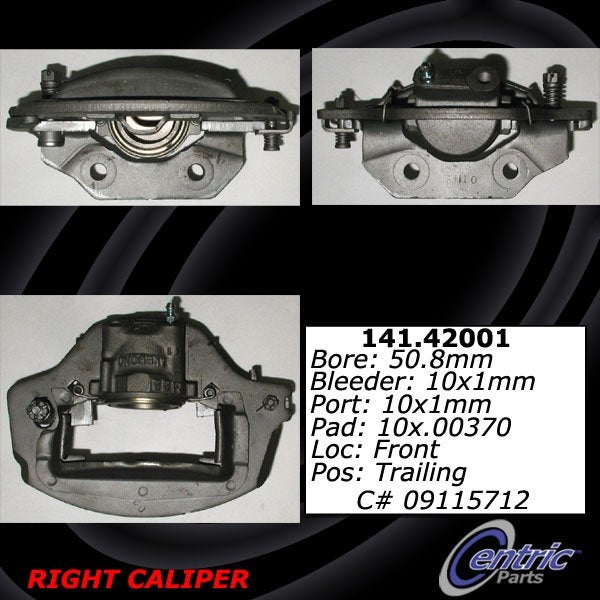 Stoptech Centric 66-75 Nissan 411 / 510 / 610 / 710 Loaded Front Right Rebuilt Caliper (R&R Only) 141.42001