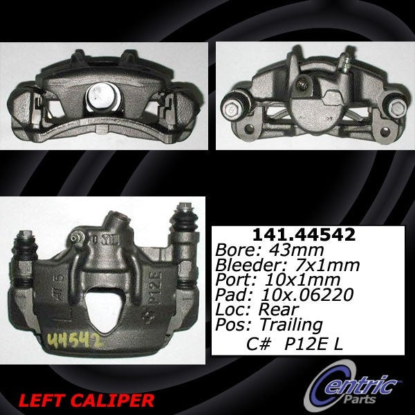 centric parts semi-loaded brake caliper  frsport 141.44542