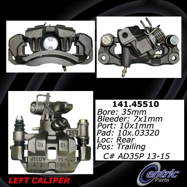 centric parts semi-loaded brake caliper  frsport 141.45510