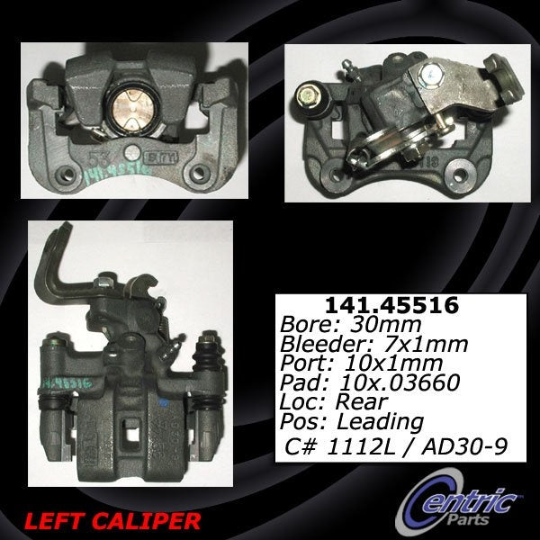 centric parts semi-loaded brake caliper  frsport 141.45516