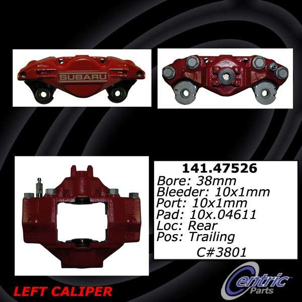 centric parts semi-loaded brake caliper  frsport 141.47525