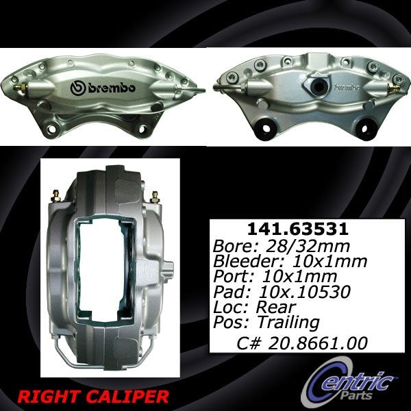 centric parts semi-loaded brake caliper  frsport 141.63531