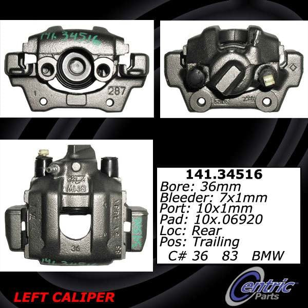 Stoptech Centric BMW 90-99 3 Series Posi-Quiet Loaded Rear Right Caliper 142.34515