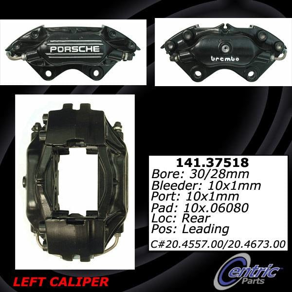 Stoptech Centric 86-88 Porsche 928 Posi-Quiet Loaded Rear Left Brake Caliper 142.37518