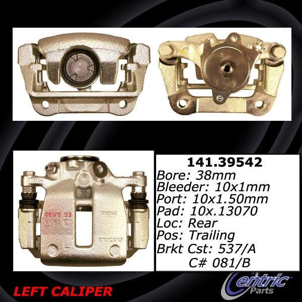 Stoptech Centric Posi-Quiet Loaded Caliper - Rear Right 142.39541