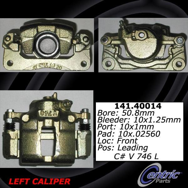 Stoptech Centric Posi-Quiet Loaded Caliper - Front Left 142.40014