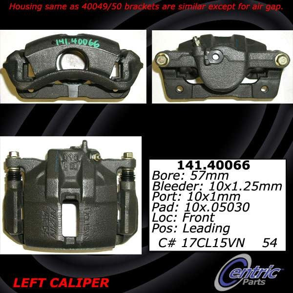 Stoptech Centric Posi-Quiet Loaded Caliper - Front Right 142.40065