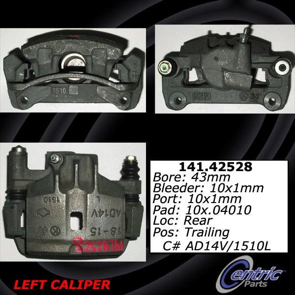 Stoptech Centric Posi-Quiet Loaded Caliper - Rear Left 142.42528