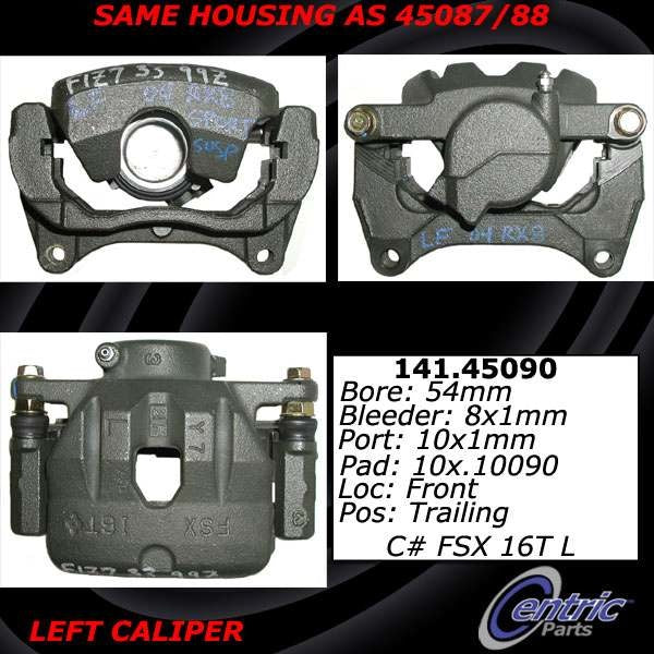 Stoptech Centric 04-11 Mazda RX-8 Front Right Posi-Quiet Loaded Caliper 142.45089