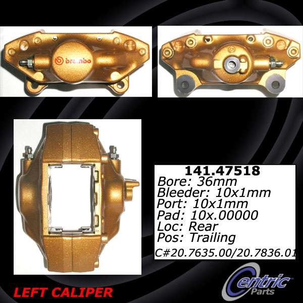 Stoptech Centric 04-07 Subaru Impreza WRX/WRX STI Right Rear Posi-Quiet Loaded Caliper 142.47517