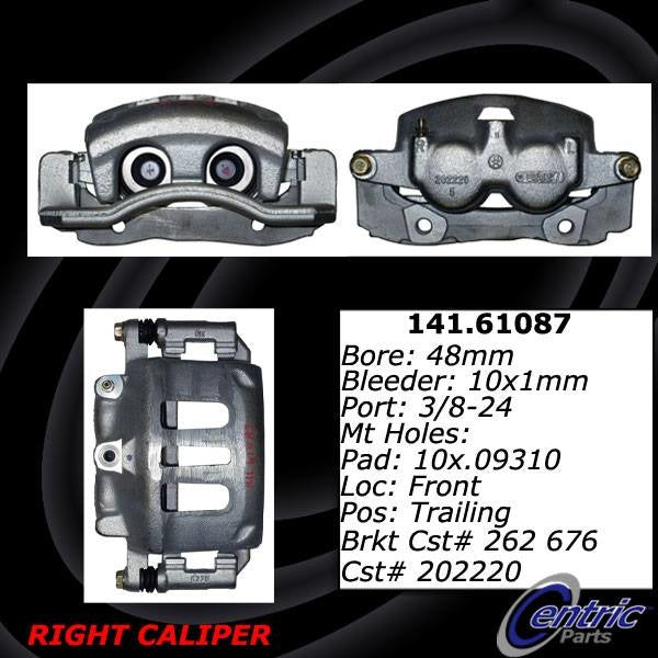 Stoptech Centric Posi-Quiet Loaded Caliper - Front Right 142.61087
