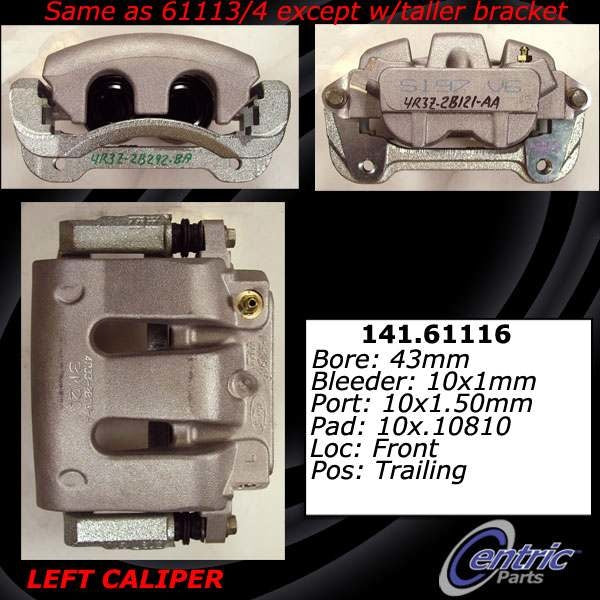 Stoptech Centric Posi-Quiet Loaded Caliper - Front Right 142.61115