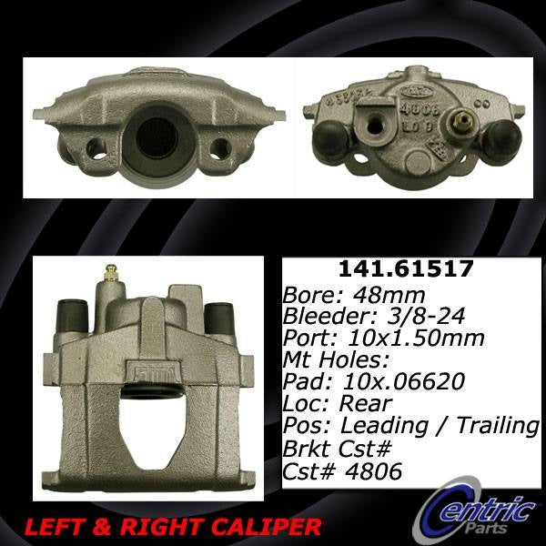 Stoptech Centric 91-95 Ford Posi-Quiet Loaded Rear Brake Calipers 142.61517