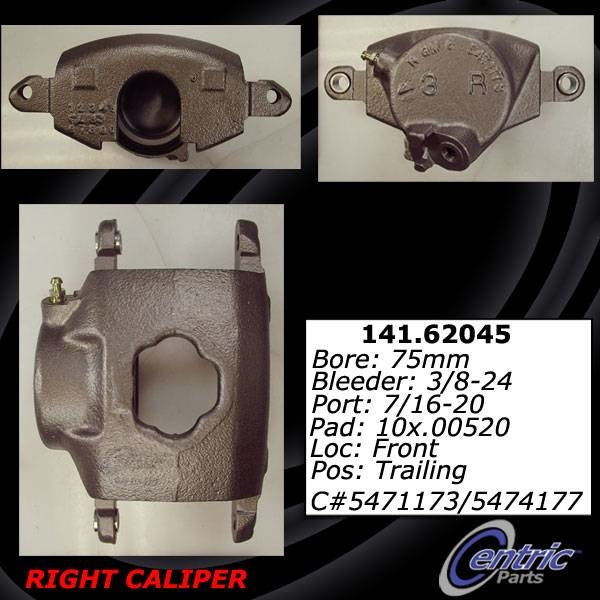 Stoptech Centric 71-78 GMC G35 Posi-Quiet Loaded Front Right Rebuilt Caliper 142.62045