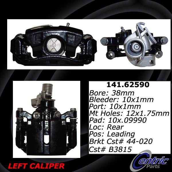 Stoptech Centric Posi-Quiet Loaded Caliper - Rear Left 142.62590