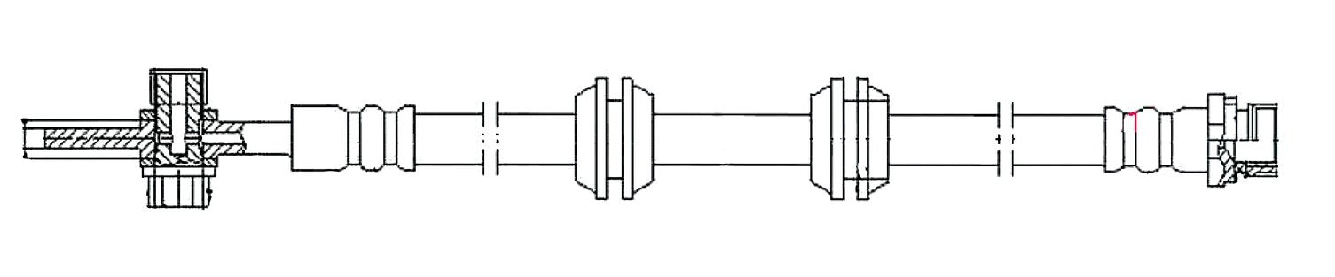 centric parts brake hose  frsport 150.22310