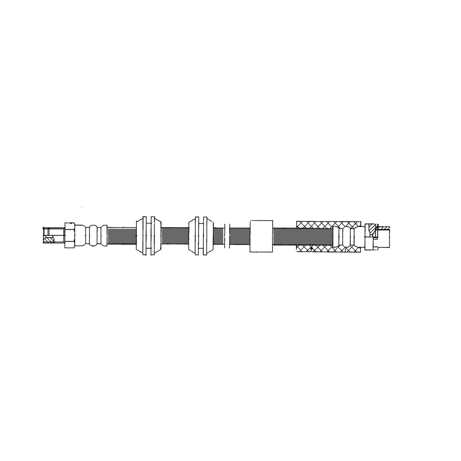 Centric Parts Brake Hose  top view frsport 150.34021