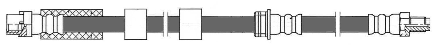 Centric Parts Brake Hose  top view frsport 150.34026