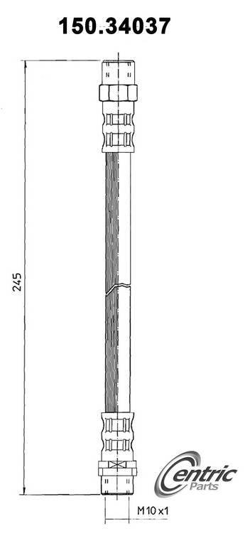 Stoptech Centric Brake Hose - Rear 150.34307