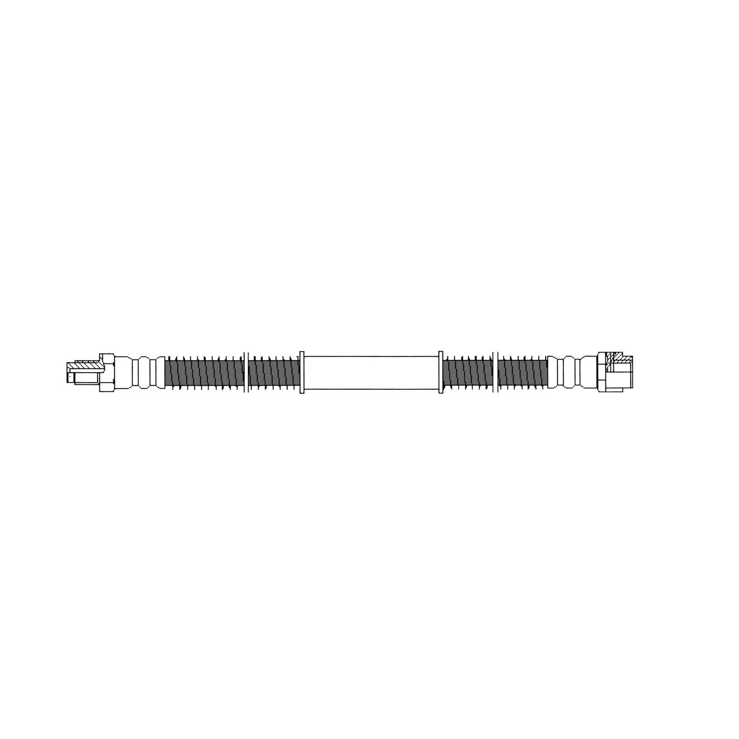 Centric Parts Brake Hose  top view frsport 150.35027