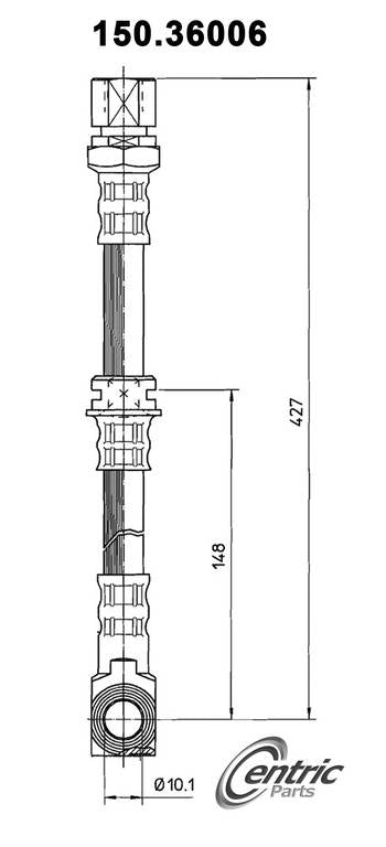 centric parts brake hose  frsport 150.36006