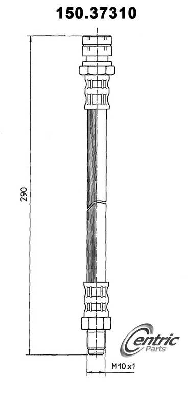 Centric Parts Brake Hose  top view frsport 150.37310
