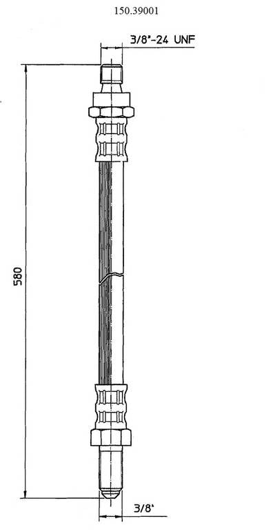 centric parts brake hose  frsport 150.39001