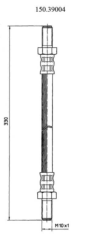 Centric Parts Brake Hose  top view frsport 150.39004