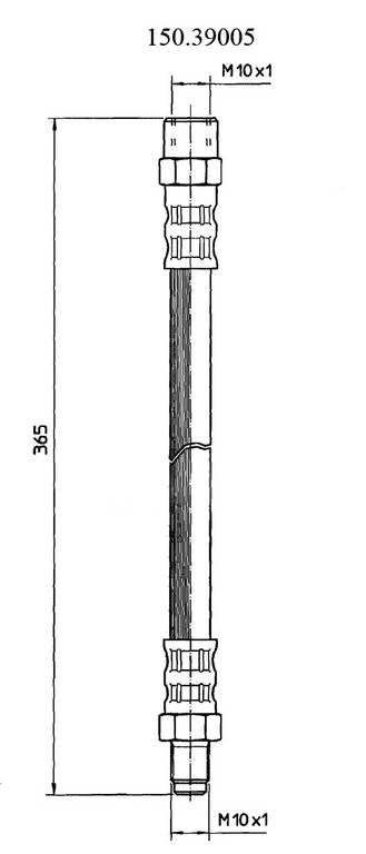 Centric Parts Brake Hose  top view frsport 150.39005