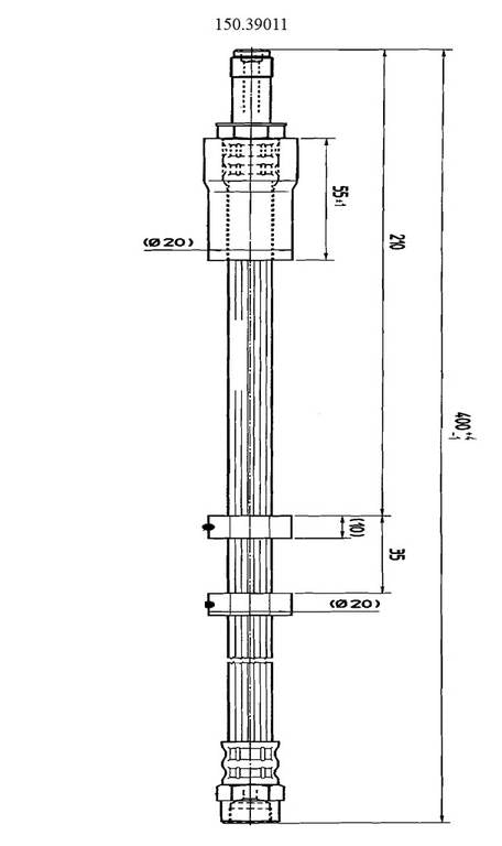 centric parts brake hose  frsport 150.39011