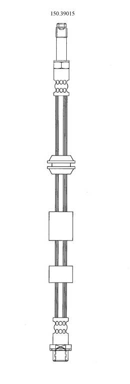 centric parts brake hose  frsport 150.39015